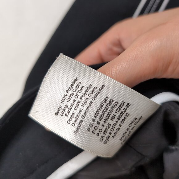 Wilfred Aritzia Women's Black Wide Leg Trousers/Pants White Stripe, Size 8 - Picture 5 of 8